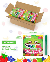 D-FantiX 24-pack marker set with bold colors for kids' art