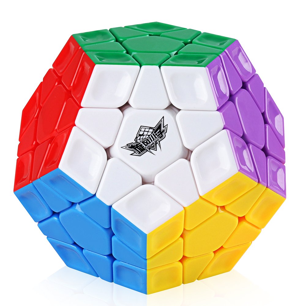 D-FantiX Cyclone Boys Megaminx stickerless cube with vibrant colors for quick recognition.