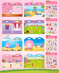 D-FantiX Puffy stickers princess mermaid scenes boost fine motor skills