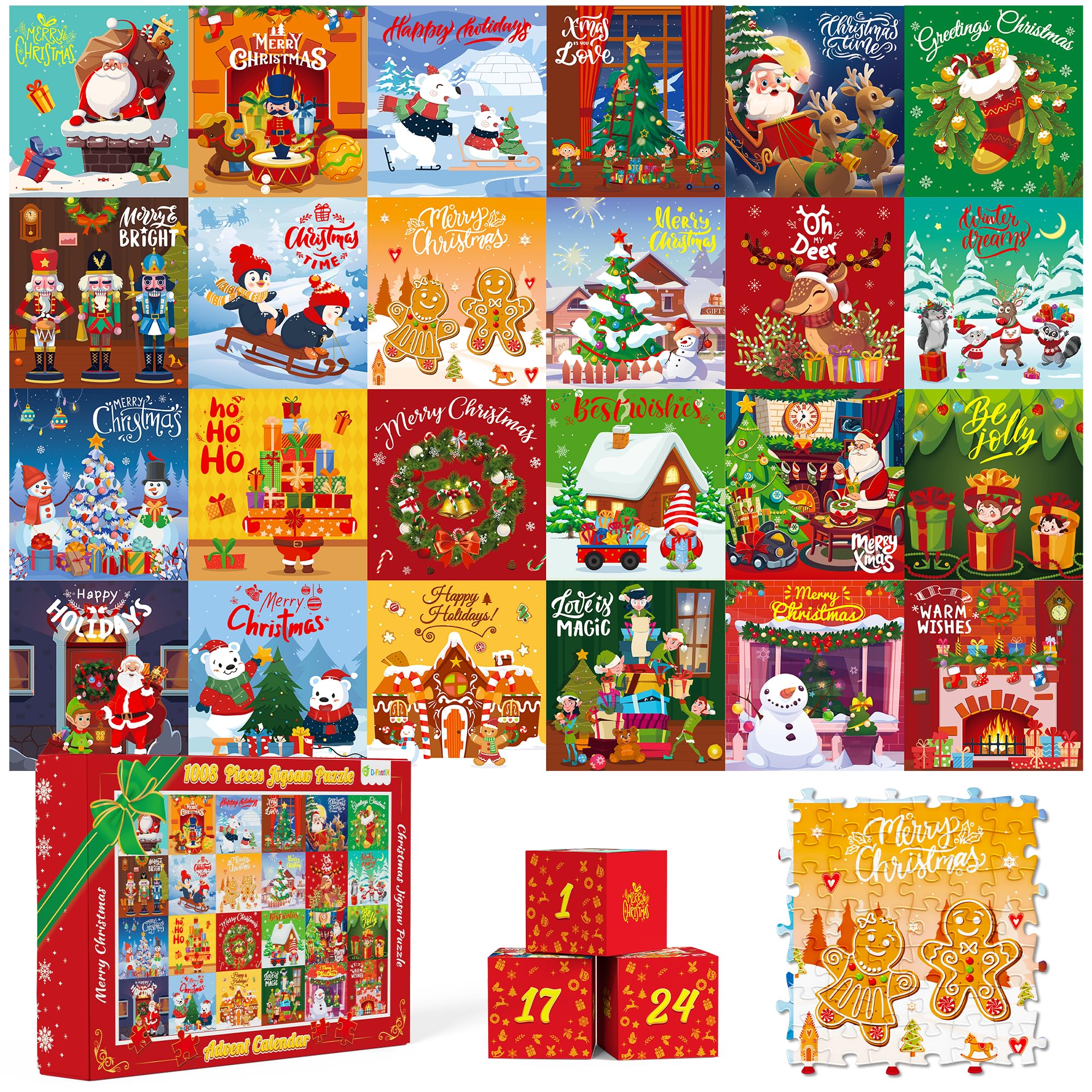 D-FantiX puzzle advent calendar 2025 box—sturdy packaging for gifting and safe storage.