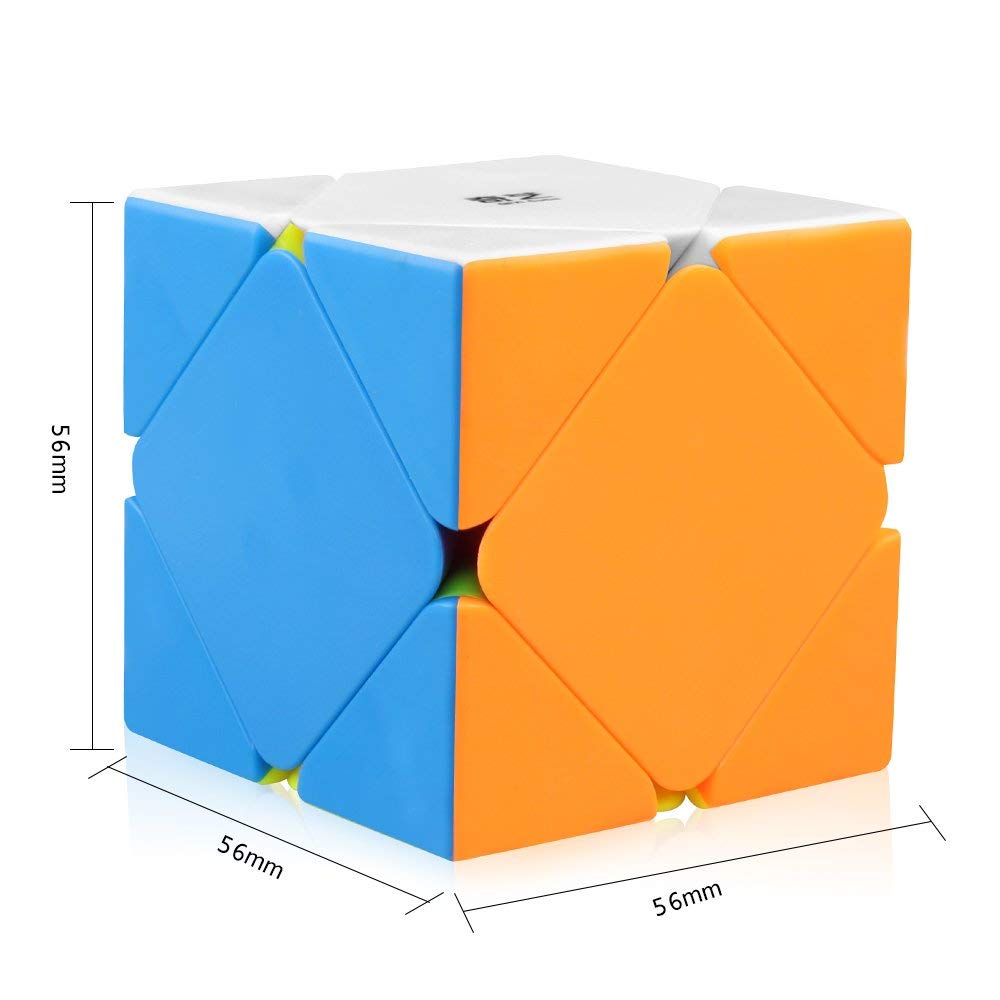 D-FantiX QYTOYS Qicheng Skewb side view highlighting compact, portable design for on-the-go play.