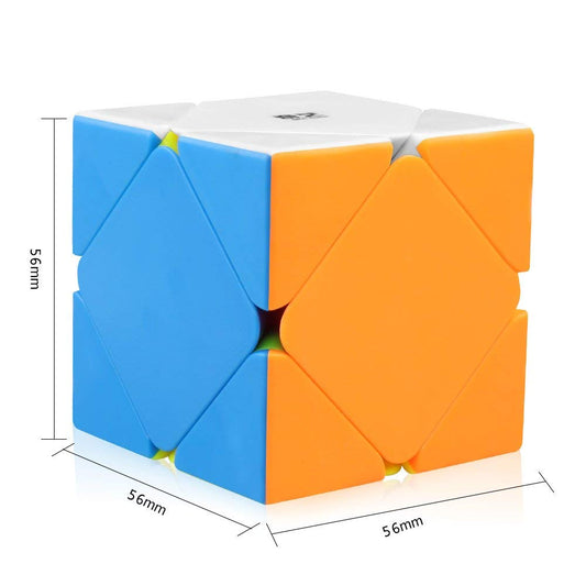 D-FantiX QYTOYS Qicheng Skewb side view highlighting compact, portable design for on-the-go play.