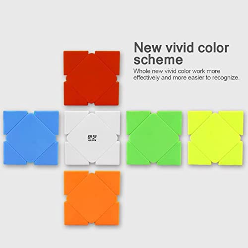 D-FantiX QYTOYS Qicheng Skewb stickerless design avoids peeling and fading during use.
