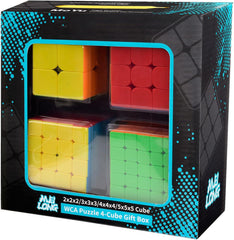 Gift box front view with cubes inside highlights convenient gift-ready packaging