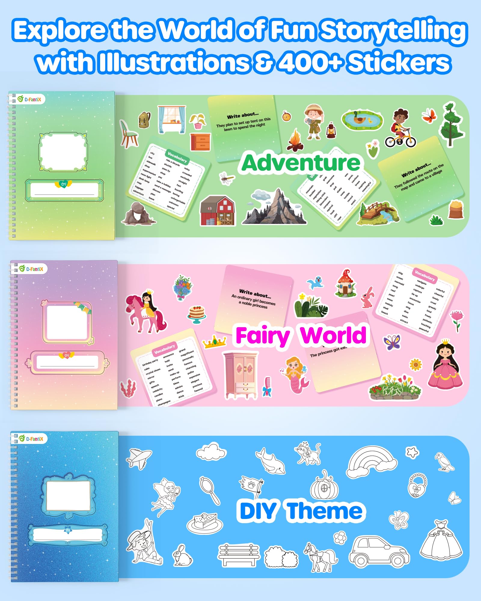 D-FantiX marker-set with fruit scents for lively page art.