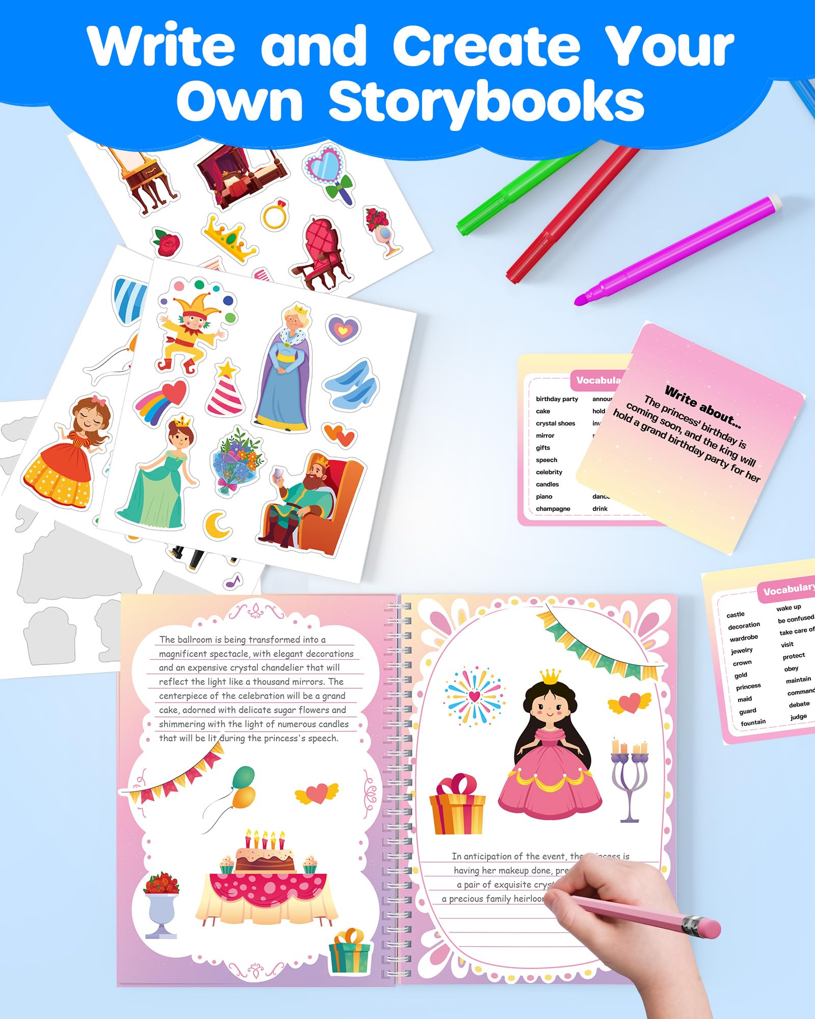D-FantiX sticker spread fuels colorful scenes and character ideas.