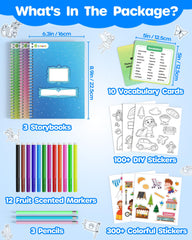 D-FantiX writing prompts cards spark vocabulary and plot ideas.