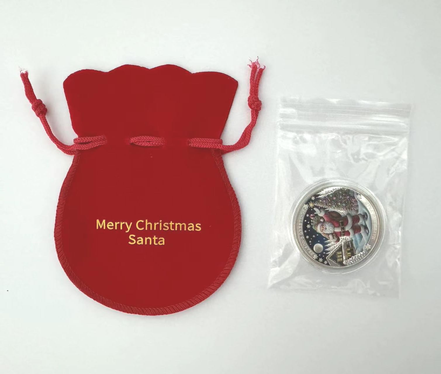 DFFDFF 3D engraved Santa front design showing depth and detail.