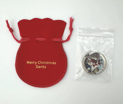 DFFDFF 3D engraved Santa front design showing depth and detail.