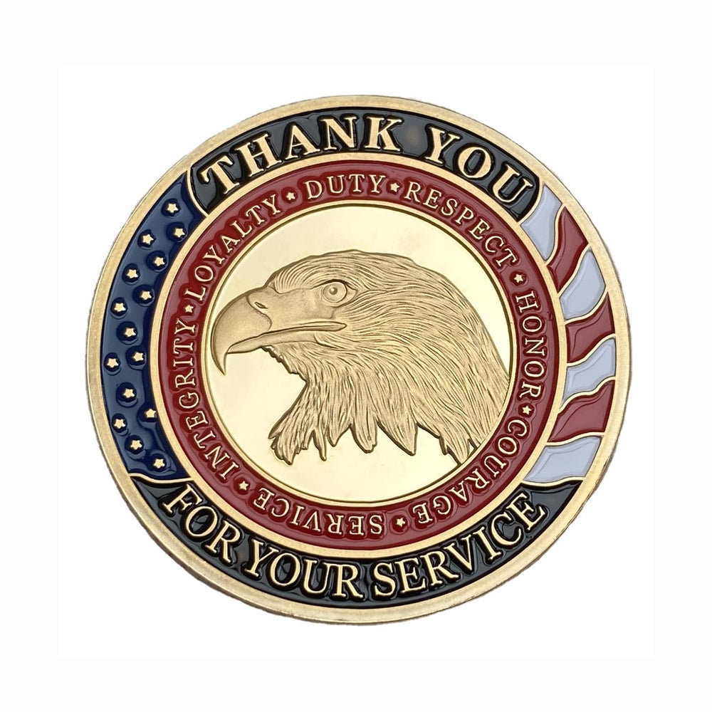 DFFDFF Army Navy Air Force Marines Coast Guard coin celebrates every branch.