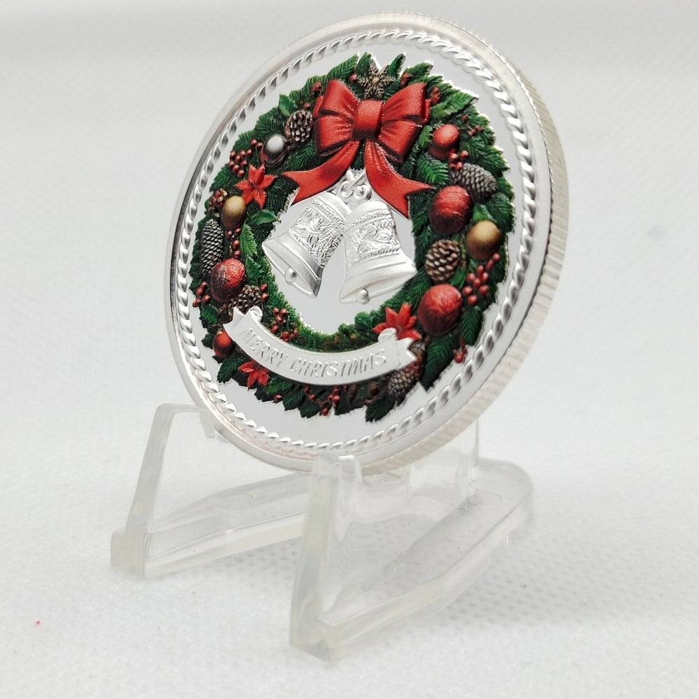 DFFDFF Backside features a Christmas bell for seasonal symbolism.
