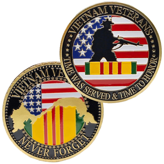 DFFDFF US Vietnam veterans coin with gold plating for lasting tribute