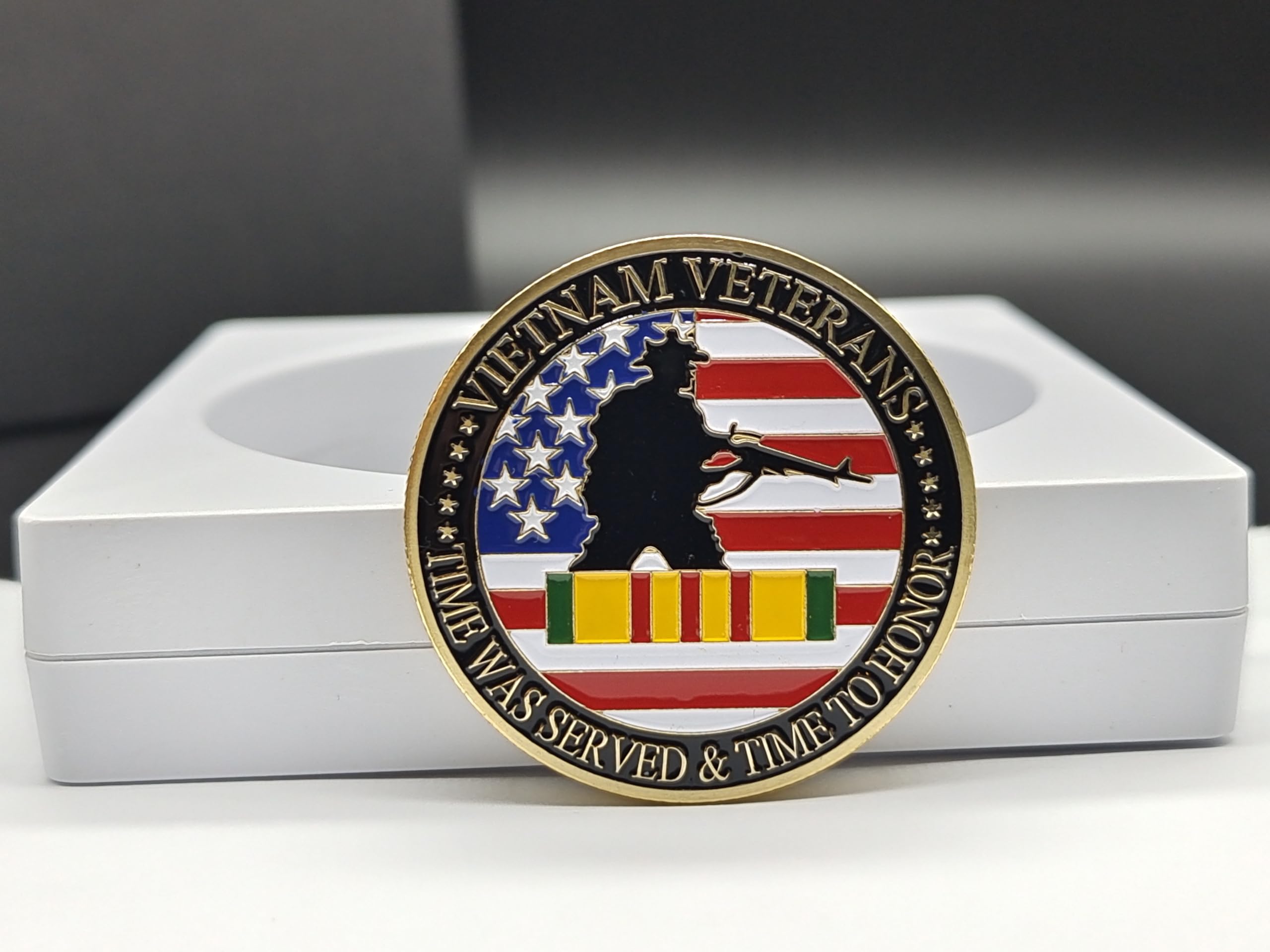 DFFDFF Vietnam veterans never forget design coin detail reminder