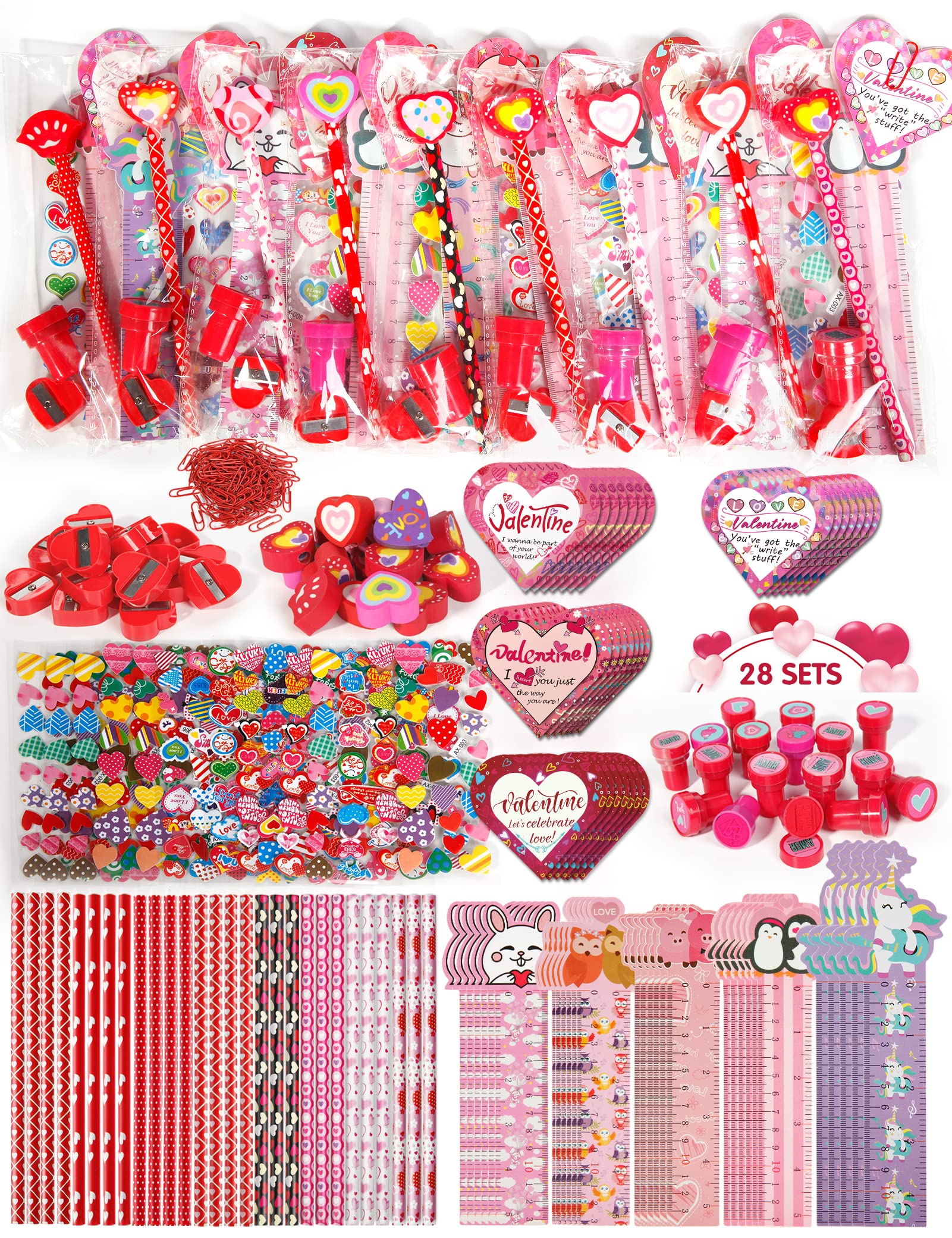 DG-Direct Valentines 28-pack stationery set for classroom exchange and party prizes