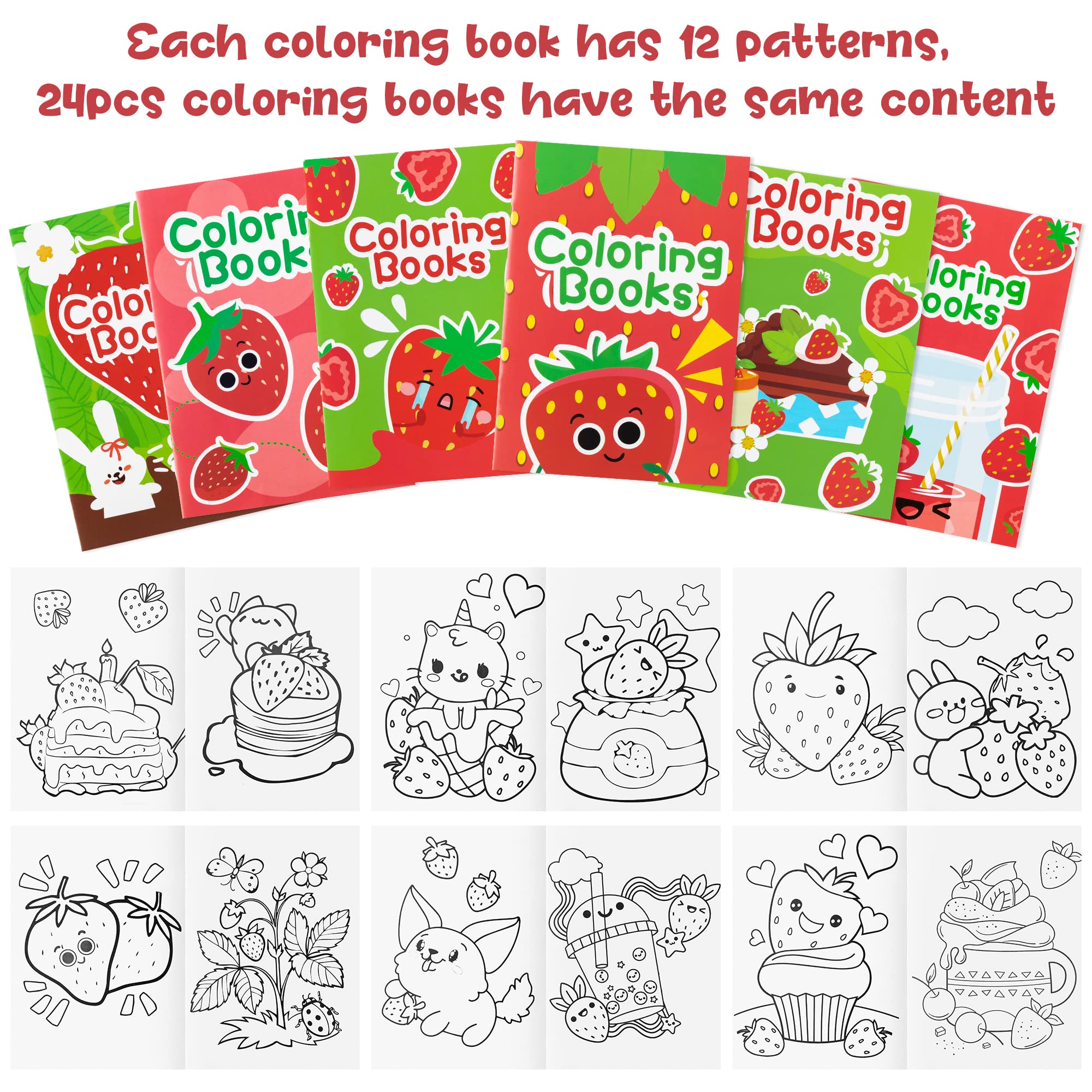 DGjianfei doodle and color pages with strawberry theme inspire seasonal color play and creativity.