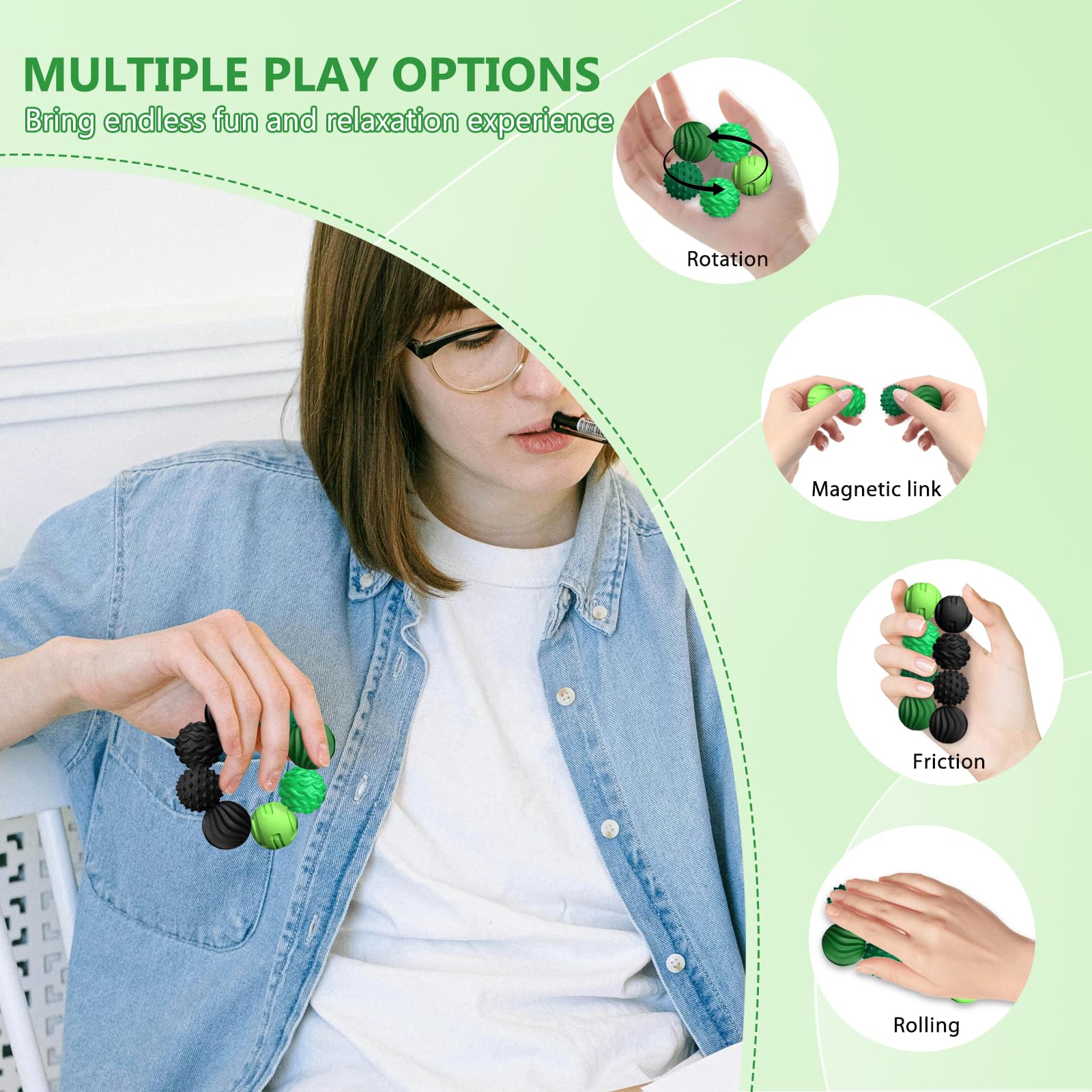 DGMDGS silent silicone magnetic ball designed for quiet work environments.