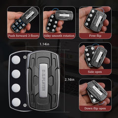 DGPLAYER fidget slider shows embedded sound blades for tactile-auditory feedback.