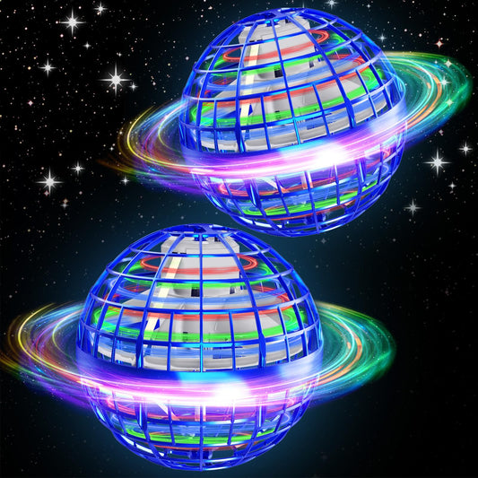 Dhapy Flying Orb Ball blue glow for night play and visual appeal.