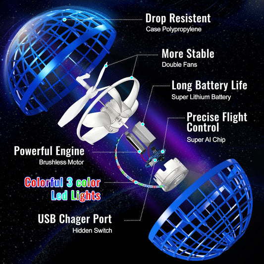Dhapy Flying Orb Ball hand control action showing intuitive play dynamics.