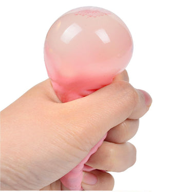 Dhjrefhhd teal brain stress-relief prop provides satisfying squeeze at work.