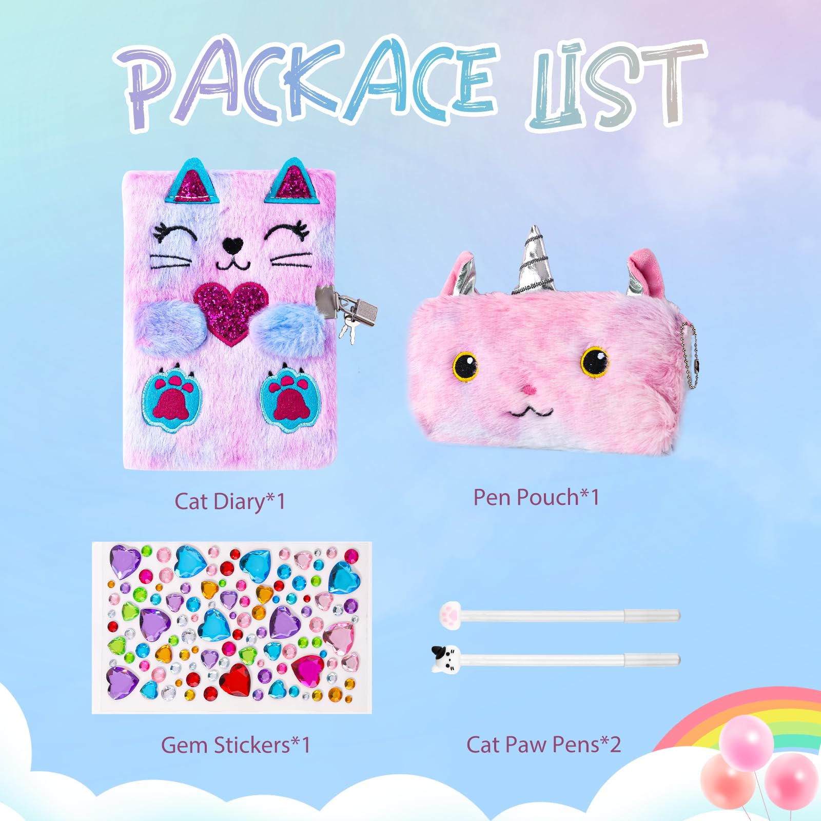 DHQH Cat Diary paw pens provide smooth, colorful writing