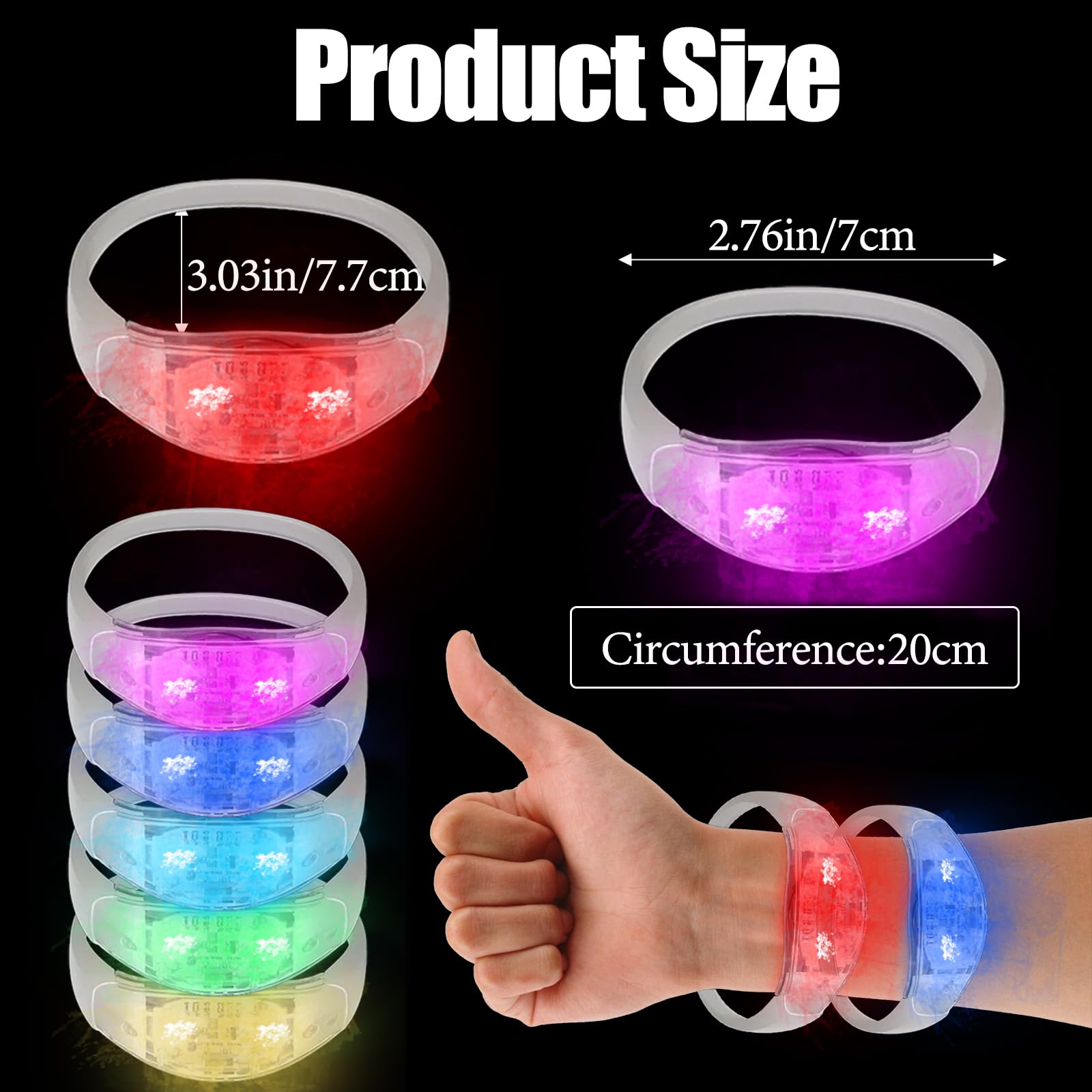 Dhseinat LED bracelets durable glow ideal for celebrations and events.