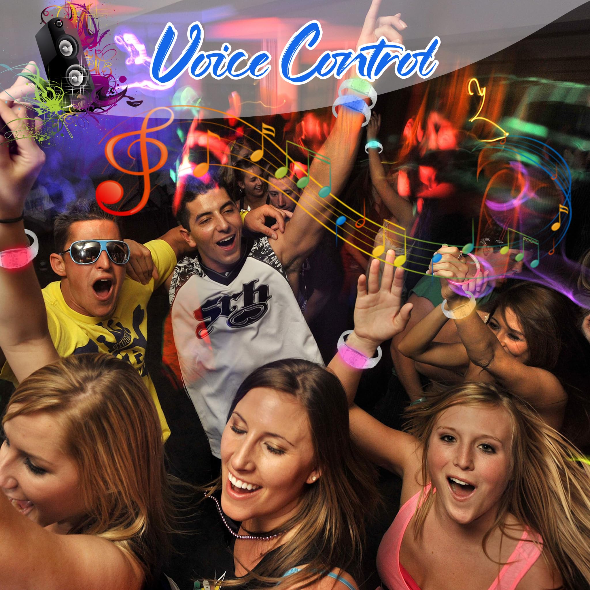 Dhseinat LED bracelets music activated syncs to rhythm for lively performances.