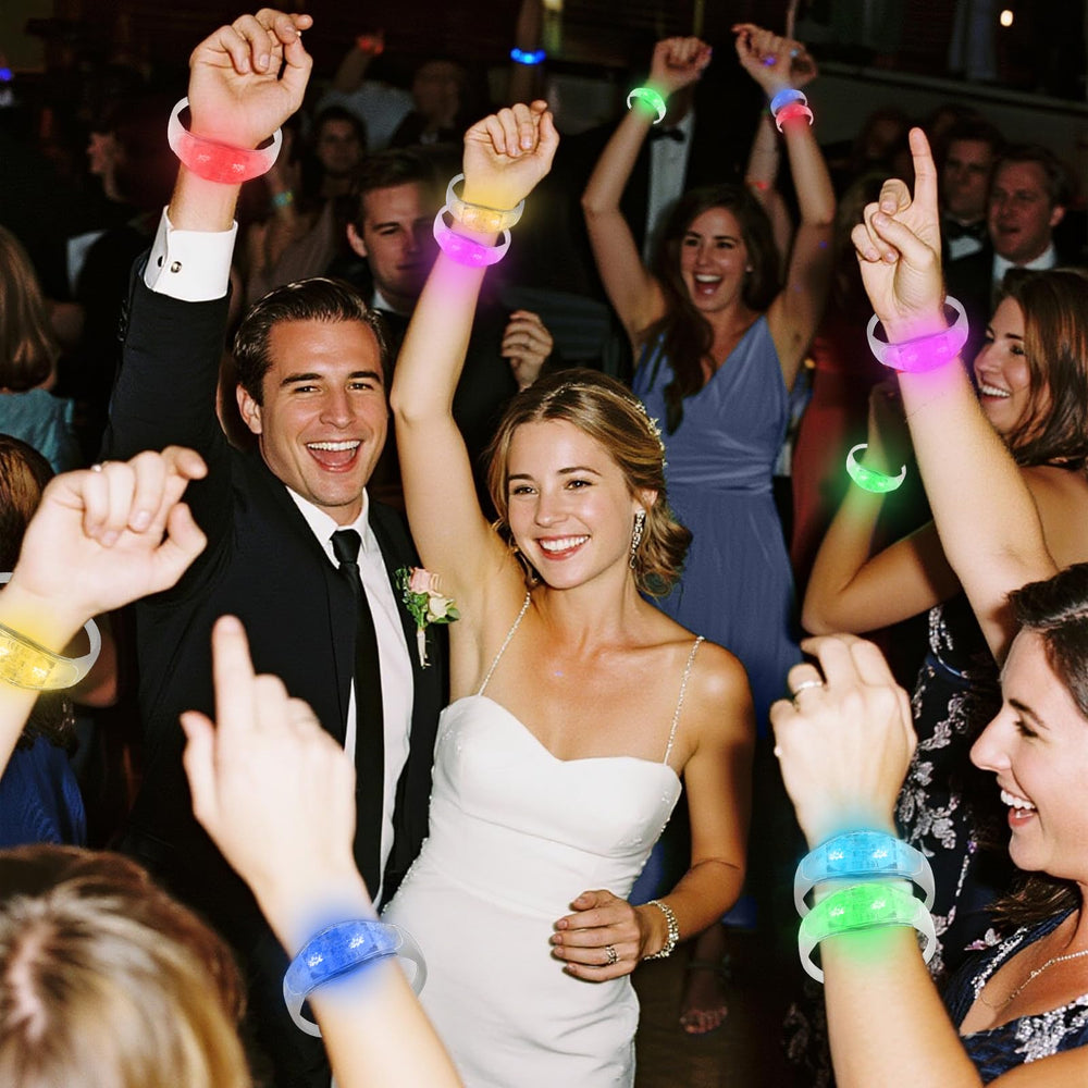 Dhseinat LED bracelets soft silicone for comfortable all night wear.