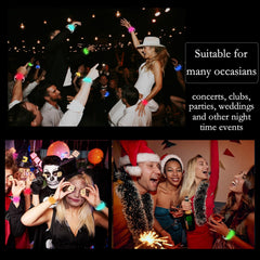 Dhseinat LED bracelets measure 75mm diameter fitting most wrists.