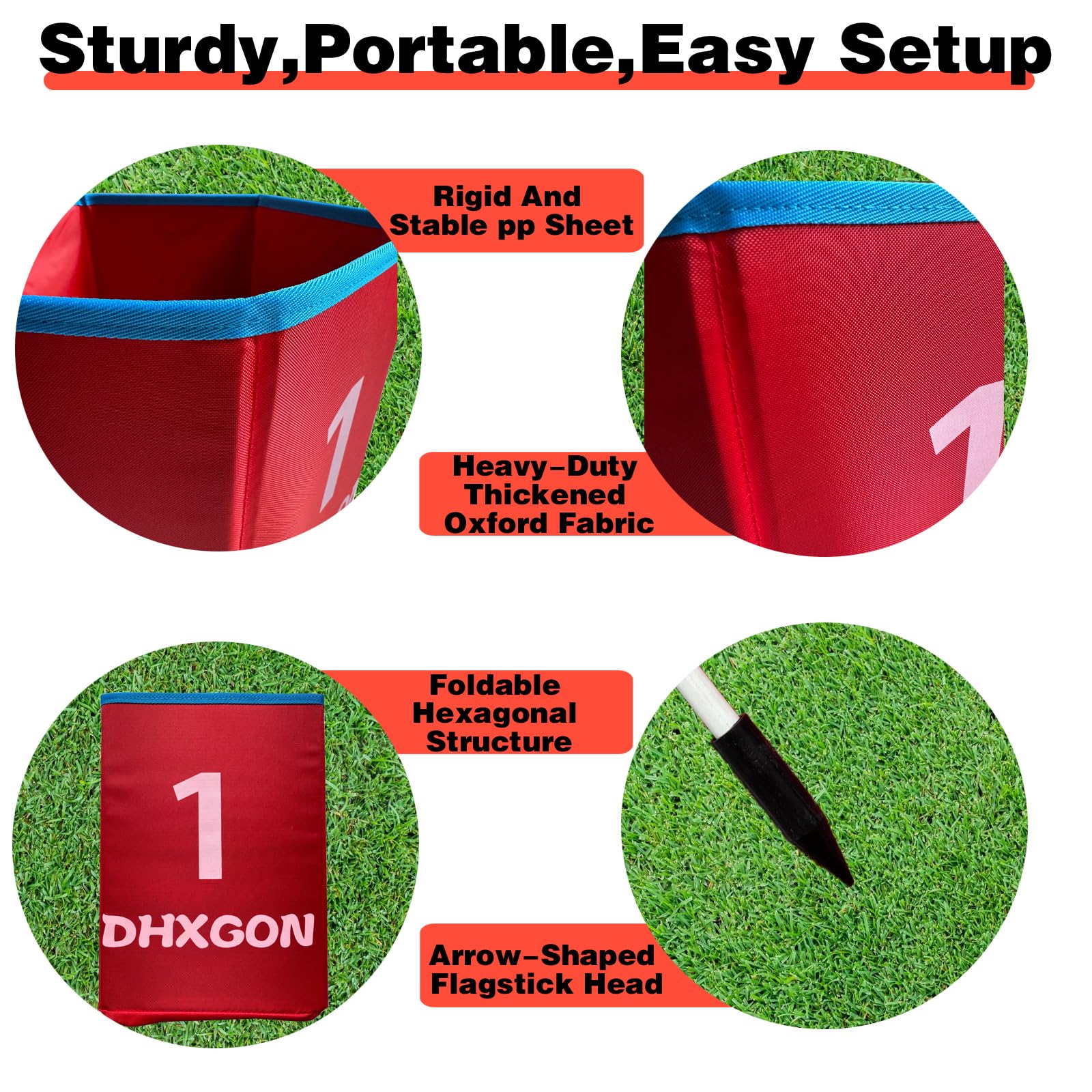 DHXGON Backyard Golf Game carry bag keeps components organized.
