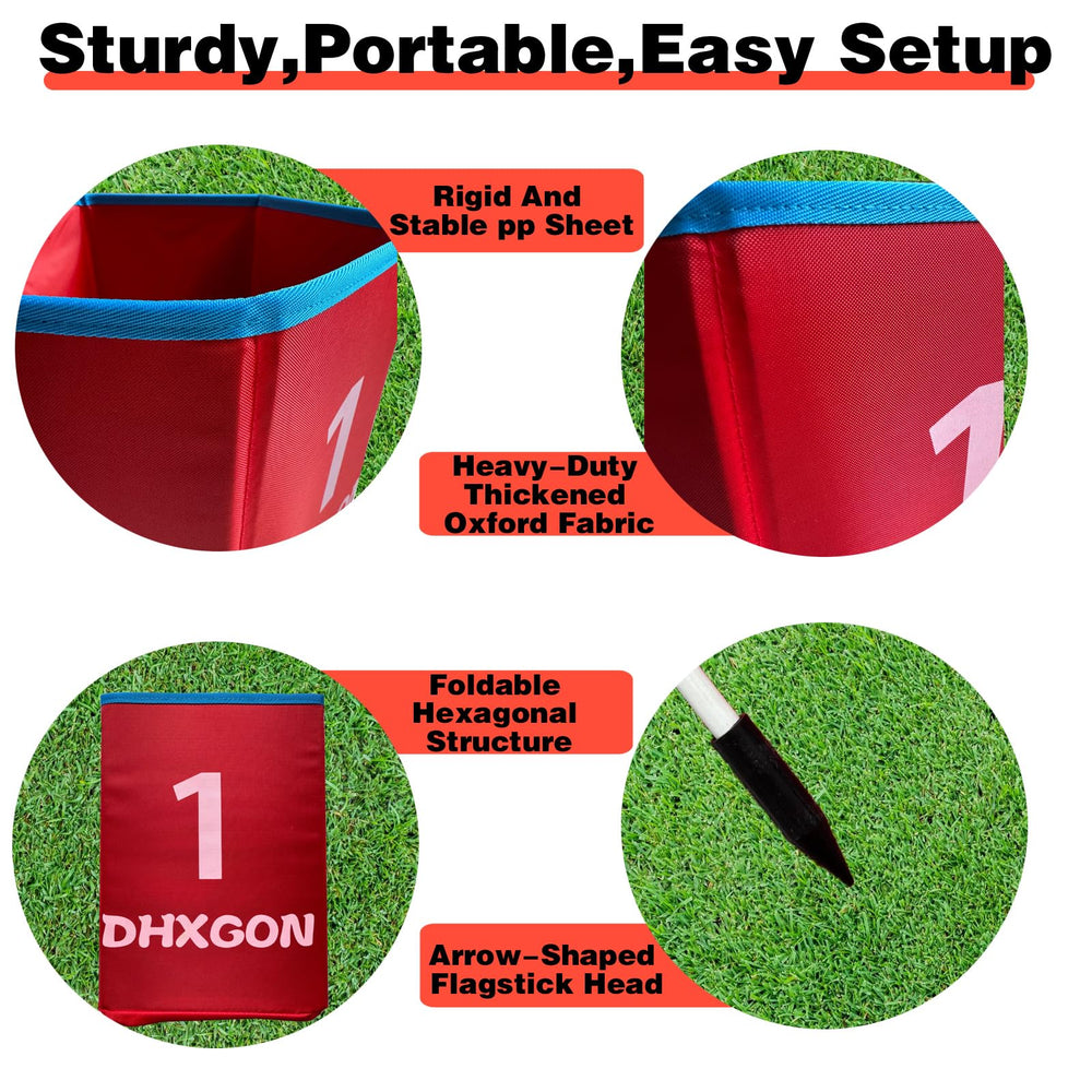 DHXGON Backyard Golf Game carry bag keeps components organized.