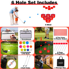 DHXGON Backyard Golf Game foldable holes enable quick, versatile setup.