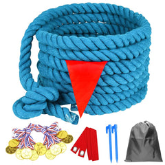 DHXGON 40ft tug-of-war rope stretched for outdoor family fun