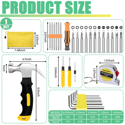 DHYLRICHER Mini Operation Tool Kit Bulk screwdriver-collection for versatile everyday tasks.