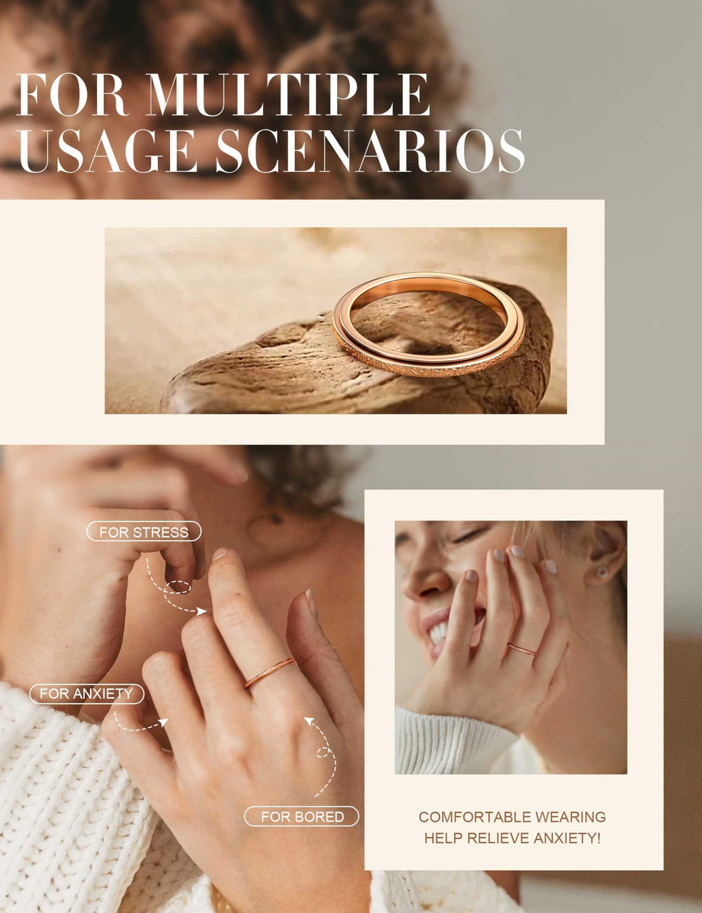 Diamday fidget ring combines style with tactile focus for calm moments.