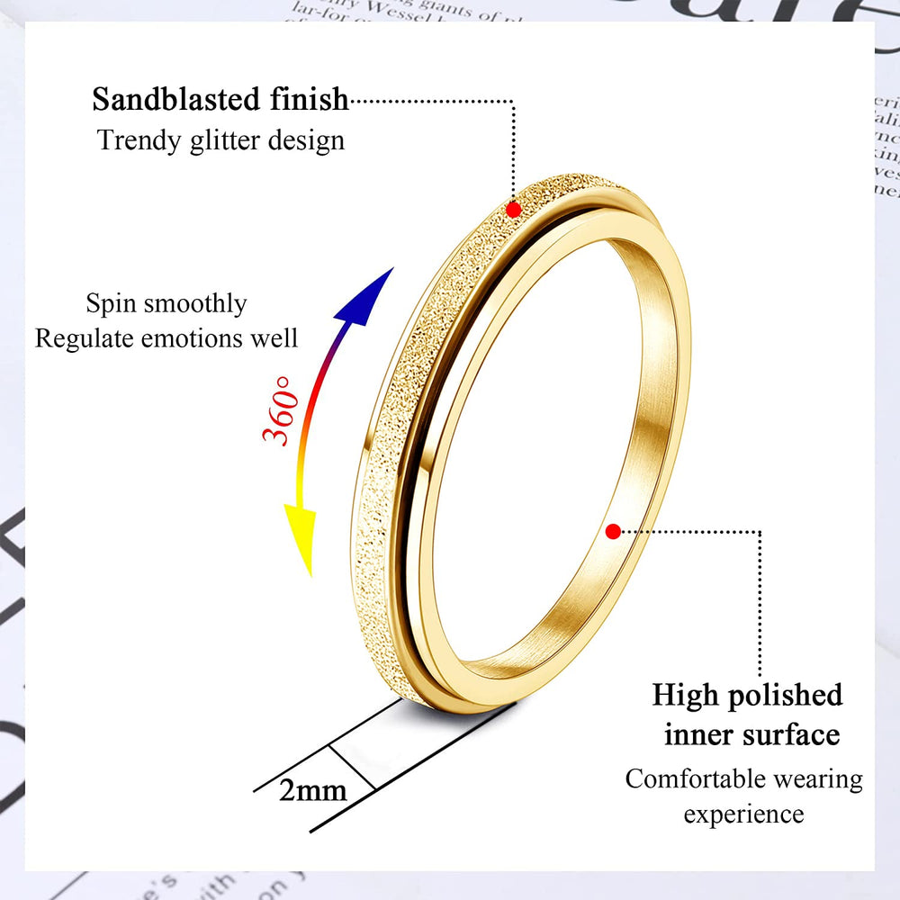 Diamday sandblasted finish on a durable ring surface