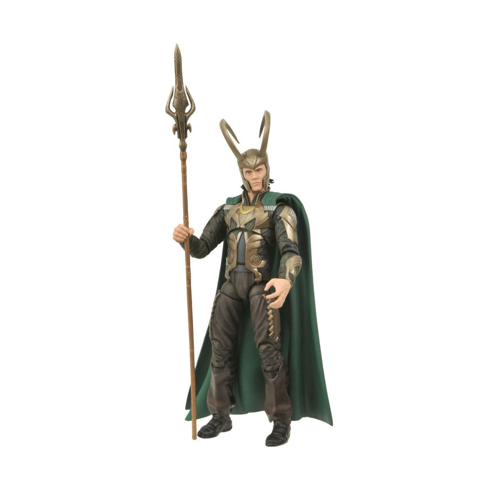 Diamond Select Loki likeness supports immersive Marvel display.
