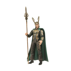 Diamond Select Loki likeness supports immersive Marvel display.