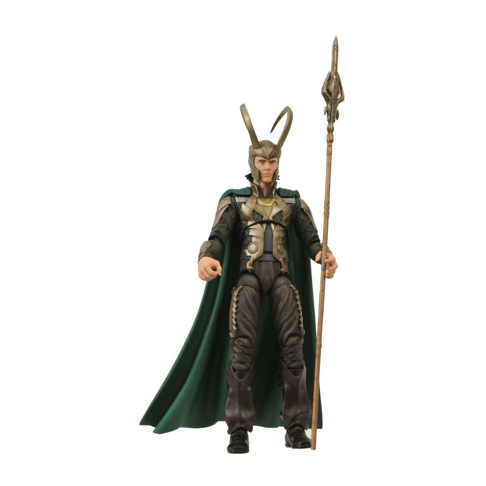 Diamond Select Loki movie figure with 16 articulation points enables dynamic posing.