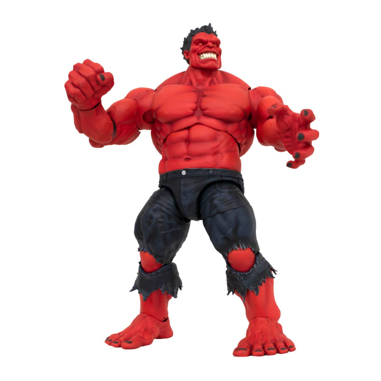 Diamond Select Toys Marvel Select Red Hulk interchangeable hands enable expressive display