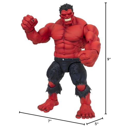 Diamond Select Toys Marvel Select Red Hulk packaging detail highlights craftsmanship