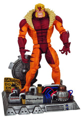 Diamond Select Toys Sabretooth action figure showcases classic design for display and poseable play.