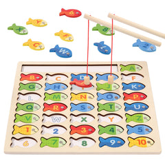 Diaodey wooden magnetic fishing game letters promote early literacy and fine motor skills.