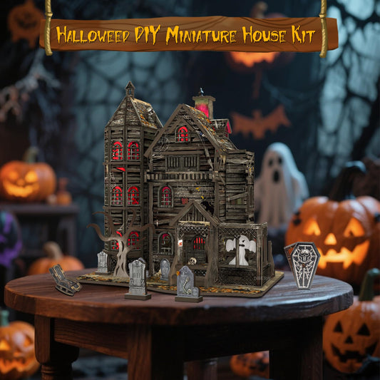 Dibetoy haunted house LED accessories illuminate eerie details for night scenes