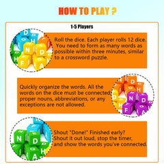 Dice Game: players race to build words under the ticking timer.