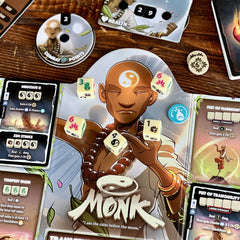 Dice Throne custom dice and cards enhance combat flair and strategy.
