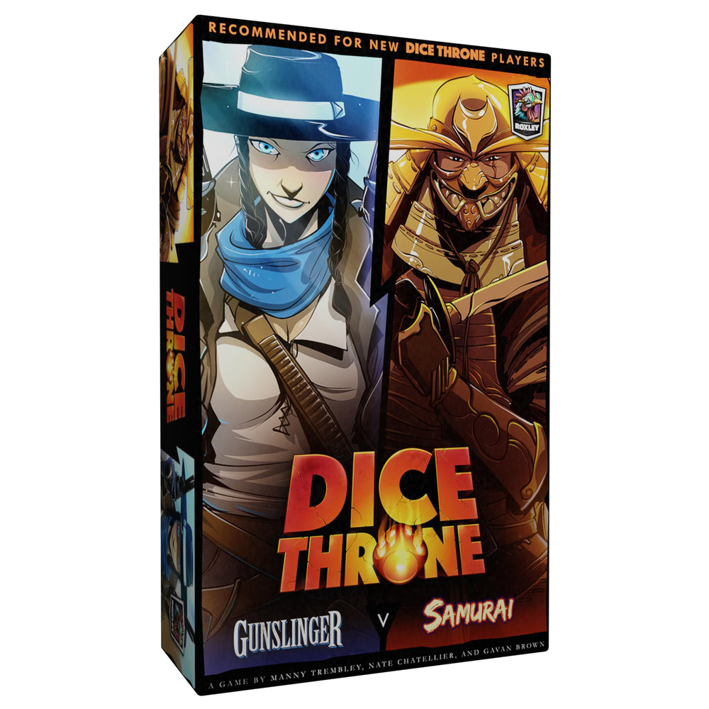 Dice Throne Gunslinger hero tray with dice and cards, ideal for quick setup and fast battles.