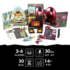 Dice Throne Seraph vs Vampire Lord rulebook with full color visuals.