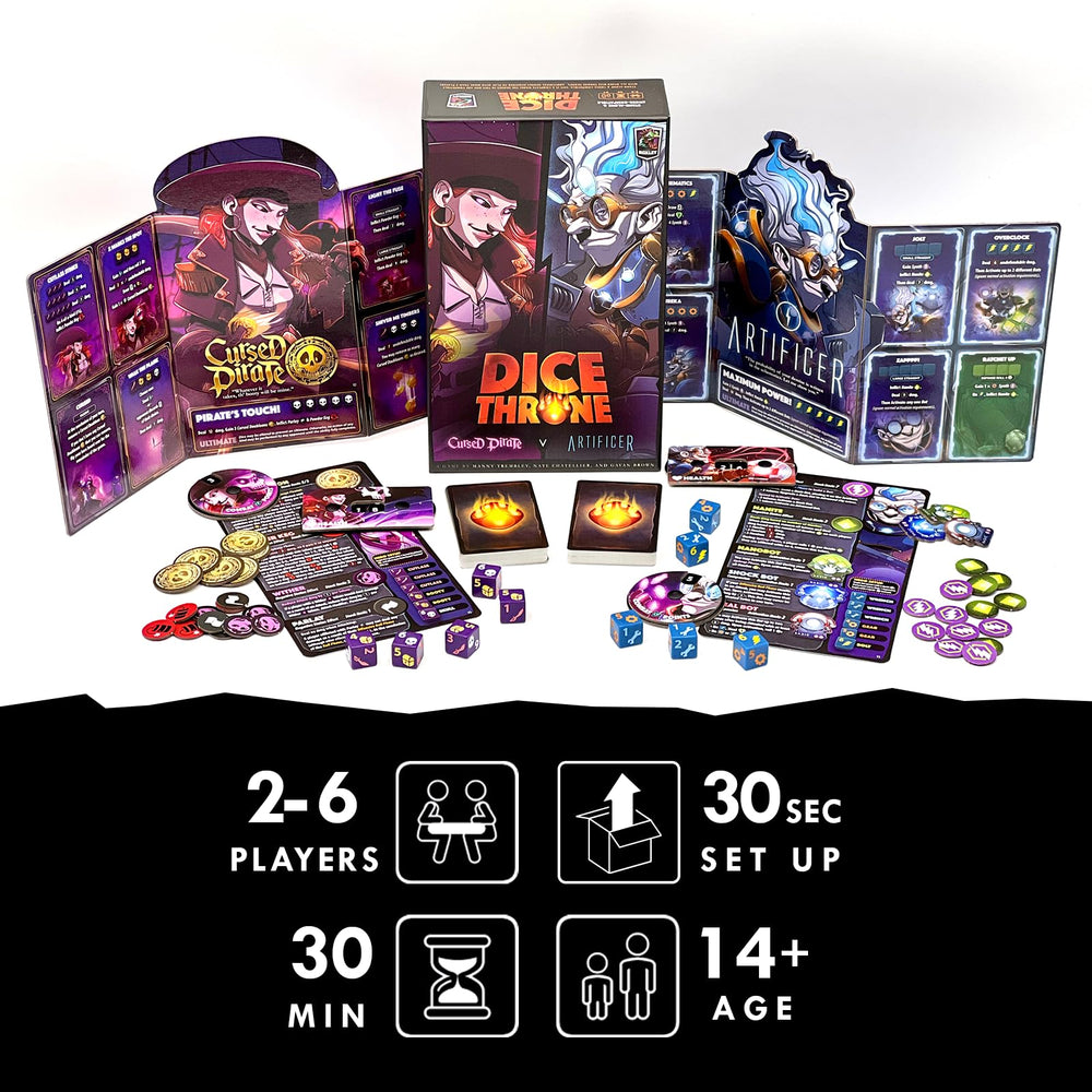 Dice Throne: Artificer robot-dice ready to drive strategic play.