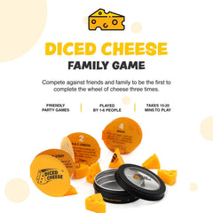 Diced Cheese instruction page shows quick setup and play flow.